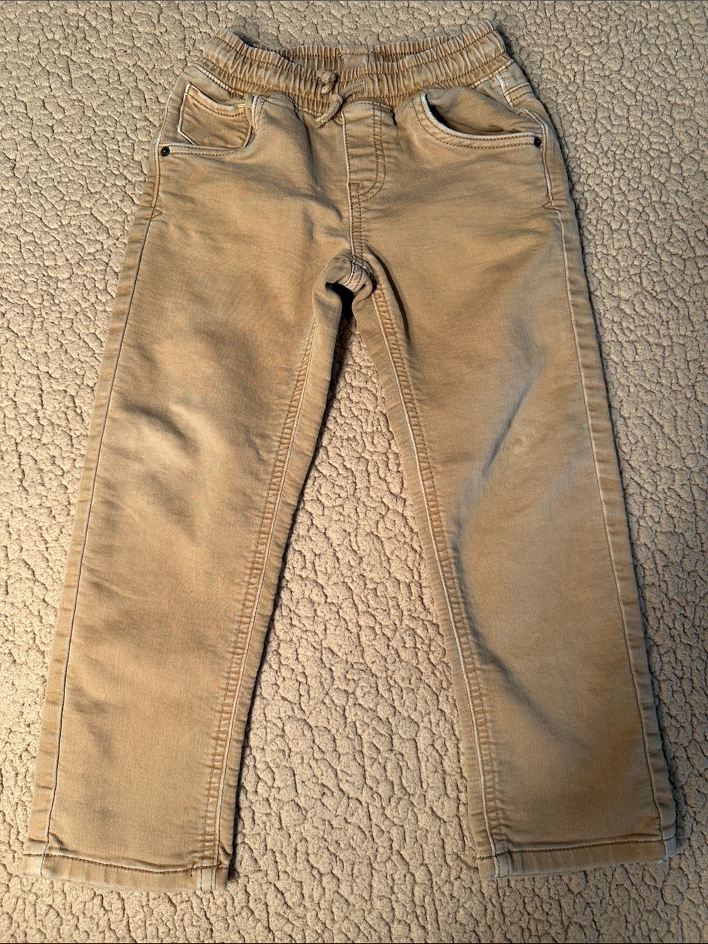 Cat & Jack Boys Tan Elastic Waist Jeans